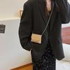 2024 inverno novo estilo ocidental elegante envelope saco de noite estilo ocidental mudança de telefone móvel cadeia de armazenamento crossbody saco quadrado pequeno