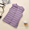 Processamento Personalizado 2026 Novo Outono/Inverno Leve Colete Interno Feminino Gola Redonda Gola V Uso Bidirecional Tamanho Grande Colete Outerwear
