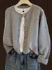 Nuevo Cárdigan de Punto Holgado con Cuello Redondo para Otoño e Invierno, Suéter Corto tipo Abrigo para Mujer, Estilo Coreano Casual, Top Versátil, Ropa para Mujer