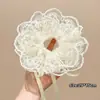 Gomita para el pelo suave y dulce para mujer, scrunchie de malla estilo coreano, liga para coleta baja y moño, accesorio para el cabello de alta gama