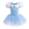 Fantasia de Dança de Conto de Fadas de Desenho Animado Vestido de Princesa Cinderela Vestido Fofo de Uma Peça Saia de Gaze de Balé Infantil Fantasia para Apresentação de Palco
