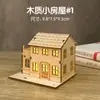 Artesanías de Madera Europeas Decoraciones Navideñas Adornos Casa Pequeña de Madera Escena Diseño Cabaña Pequeña DIY