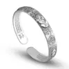 Pulseira antiga vintage corajosa personalidade masculina dominadora pulseira de cobre sutra do coração seis palavras mantra pulseira de personalidade viva