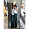 Camiseta de Verano Blanca Pura de Algodón Puro para Mujer, Cuello Redondo Pequeño, Manga Corta, Corte Recto en los Hombros, Estilo Holgado de Talla Grande, Camiseta Fina para Capas