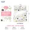 Conjunto de Lençóis Descartáveis para Viagem para Dois, Lençol Estampado de Quatro Peças, Capa de Edredom, Fronha, Roupa de Cama Portátil para Viagem de Negócios de Hotel