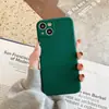 Aplicable a Apple 17promax estilo japonés y coreano macarrón color sólido borde recto iPhone Android teléfono móvil funda suave y dura personalización