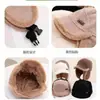 Pode usar capacete chapéu Lei Feng feminino estilo coreano com veludo extra espesso quente para inverno ciclismo à prova de vento à prova de frio chapéu versátil com proteção para as orelhas