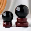 Esfera de Cristal Natural de Obsidiana en Bruto Artefacto para Cambiar la Suerte y Anti-Villanos Artesanía para Decoración de Entrada de Oficina