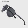 Nuevas gafas de sol polarizadas de metal para exteriores, gafas de viaje tipo rana, gafas de sol para conducir para hombre, gafas de estilo retro con montura grande