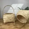Envío Transfronterizo de Cestas de Mano Tejidas de Bambú, Cestas Resistentes de Almacenamiento para Picnic, Cestas para Fresas y Moras, Cestas Tejidas para Huevos, Cajas de Regalo Tejidas de Bambú