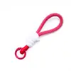 Colgante Llavero de Cuerda Trenzada de Nylon Anudada Bloque de Color Correa Corta para Teléfono Desmontable Accesorio de Correa Colgante Anti-Pérdida