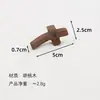 Madera Maciza Vintage Cruz Pieza de Mano Madera Nogal Pulgar Manualidad DIY Pascua Iglesia