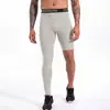 Calça de Compressão Esportiva Cinza Escuro Estilo Europeu e Americano para Homens, Secagem Rápida, Alta Elasticidade, com Bolsos, Calça de Compressão para Corrida, Uma Longa e Uma Curta, Calça de Academia