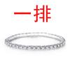 Longrui Europeo y Americano Wish Amazon Europeo y Americano Flash Diamante Fila Diamante Elástico Cristal Tobillera Pulsera Fabricante de Joyería Venta al por Mayor