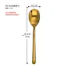 Cuchara Creativa de Acero Inoxidable Huevo Yuan Cuchara de Mesa Vajilla para Comer en Casa Cuchara de Mesa para Restaurante Cuchara de Mesa con Cola Inclinada Engrosada