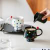 Caneca de ponto de cor personalizada xícara de café criativa casal copo de cerâmica de alto valor de cor copo para beber em casa para meninas