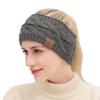 Faixa de Cabeça de Tricô Estilo Europeu e Americano para Outono e Inverno com Fio Acrílico Pontilhado Variado, Acessório de Cabelo Feminino em 21 Cores