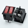 Certificação de Segurança CQC Interruptor em Forma de Barco KCD6 Duplo Vermelho e Verde Duas Cores 6 Pinos 2 Posições Interruptor Duplo de Botão 16A