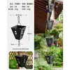Cadena de Lluvia de Tubo de Bambú de Acero Inoxidable para Patio de Villa Cadena Guía de Agua para Aleros Japoneses Cadena de Lluvia de Drenaje para Casa de Huéspedes Bajante de Canalón
