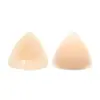 Almohadillas para senos triangulares invisibles transfronterizas, anti-exposición, ligeras, sin costuras, impermeables, estilo bikini, almohadillas de silicona sólida para senos