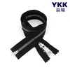 Cremallera YKK No. 5 cremalleras de cobre blanco de una sola vía para chaquetas de alta gama, ropa de algodón, bolsos, disponibles en varios tamaños, cabeza de cremallera YKK en stock