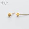 Pendientes de Plata S925 Nalan, Pendientes Pequeños de Piña, Pendientes Elegantes de Mini Planta, Joyería para Mujer E8106
