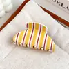 Pinza para el Cabello Bofiya de Rayas de Colores Estilo Coreano, Pinza Fresca y Elegante para Cola de Caballo con Bloques de Color, Pasador Versátil, Accesorio para el Cabello