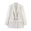 AliExpress Cross-border Primavera 2026 Nova Roupa Feminina Manga Longa Cor Sólida Solta Casual Temperamento Blazer 7800595