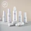 Frasco borrifador ultra fino simples de 50ml, frasco de loção de 150ml, frasco de plástico PET com pump, frasco de tônico de ombro redondo de 100ml
