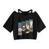 Comércio exterior novo prato casa de brincar SPYFAMILY mangá desenho animado top feminino suspensório camiseta manga curta