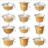 5-230ml tamaño pequeño té de enzimas polvo para la salud taza de papel de aluminio paquete de café caja de lata dorada 10