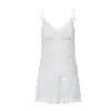 Ropa Interior Sexy Gueru Escote Profundo Bajo Transparente Malla Tentadora Patchwork de Encaje Camisola Camisón Bata para Mujer XK7564