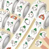 1500 Adesivos em Rolo Expressão de Cenoura Talkmarker Cenoura Verde Desenho Animado Criativo Brinquedo Divertido Adesivos de Vedação
