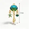 Serie Oceánica Transfronteriza Accesorios para Joyería DIY Pez Dorado Joyería DIY Hecha a Mano de Alta Calidad Accesorios para Joyería DIY Esmaltados