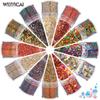 Natal nail art set 12 cores mistas nail art lantejoulas glitter pó laser nail art joias diamante unhas adesivos