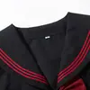 Fábrica en nombre del paquete postventa rojo tres uniforme jk traje de marinero jk escolar para el sentido del traje jk falda jk falda plisada genuina