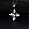Plata Esterlina S925 Colgante de Cruz de Personalidad para Hombres y Mujeres Plata Tailandesa Seiko Cadena para Suéter Retro Tendencia Colgante de Plata Venta al por Mayor