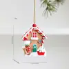 2026 Nuevo Colgante de Hombre de Jengibre Navideño Decoración para Habitación del Hogar Árbol de Navidad Colgante de Resina de Papá Noel