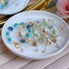 Pulsera de cristal Spring Mori para mujer, encantador colgante irregular, pulsera de cristal súper brillante, estilo festivo, pulsera fresca