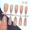 Peças de Unha Pré-fabricadas Rosa Taro Unhas de Vestir Tira de Unha Acabamento Cor Nude Semi-manual Código Patch de Extensão de Unha Postiça