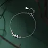 Pulsera de hoja de ginkgo de albaricoque crudo para mujer, estilo coreano, estilo Mori, pequeña, fresca, artística, dulce, temperamento, diseño, nuevo estilo 2024