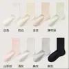 Calcetines 100% Algodón para Mujer, Estilo Delgado de Verano, Aroma a Camelia, Transpirables, Calcetines sin Costuras hasta la Mitad de la Pantorrilla, Calcetines de Maternidad, Calcetines Arrugados con Borde Enrollado