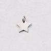 En stock, accesorios de estrella de cinco puntas de 12 mm, colgante de espejo, accesorios de joyería de acero inoxidable para bricolaje con anillo colgante de 0,8 x 5 mm