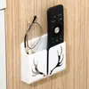 Soporte de carga para teléfono móvil Estante de almacenamiento Caja de almacenamiento Caja para colgar en la pared Control remoto de TV y aire acondicionado Pegatina de mesita de noche Sin perforación