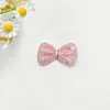 Cinta de cuero con purpurina y lazo para pinzas de pelo infantiles hechas a mano DIY, decoración de ropa para mascotas y muñecas, accesorios semiacabados