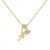Collar Popular Transfronterizo Dopamina 26 Letras Inglesas para Niña Lujo Accesible Nicho Gama Alta Amazon Joyería Pinyin