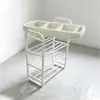 Liquidação de estoque: Sapateira simples de ferro de quatro andares para entrada de casa, sem necessidade de instalação, pronta para envio