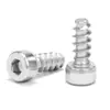 Tornillos Autorroscantes de Acero Inoxidable 304 con Cabeza Cilíndrica y Hexágono Interior, Cola Plana M3M5M6