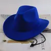 Chapéu Fedora de lã preto europeu e americano para primavera e outono para mulheres, chapéu de jazz versátil de aba larga retrô britânico para homens