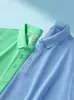 Camiseta de manga corta de hombro normal, aroma a menta de lujo, atmósfera, polo para hombre, camisa casual, color liso, ropa de trabajo, impresión de empresa